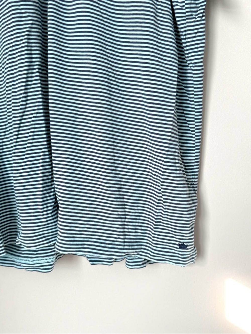 Peter Millar Men's Striped Stretch Knit Polo Shirt - Blue & Mint - Picture 3 of 3